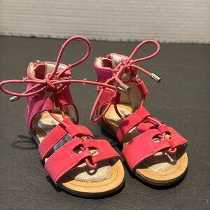 Girls Stuart Weitzman Camus Romanesque Flat Coral Sz 6 Toddler